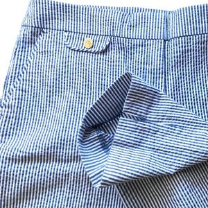 ANNE KLEIN stripes seersucker textured slim crop pant size 10